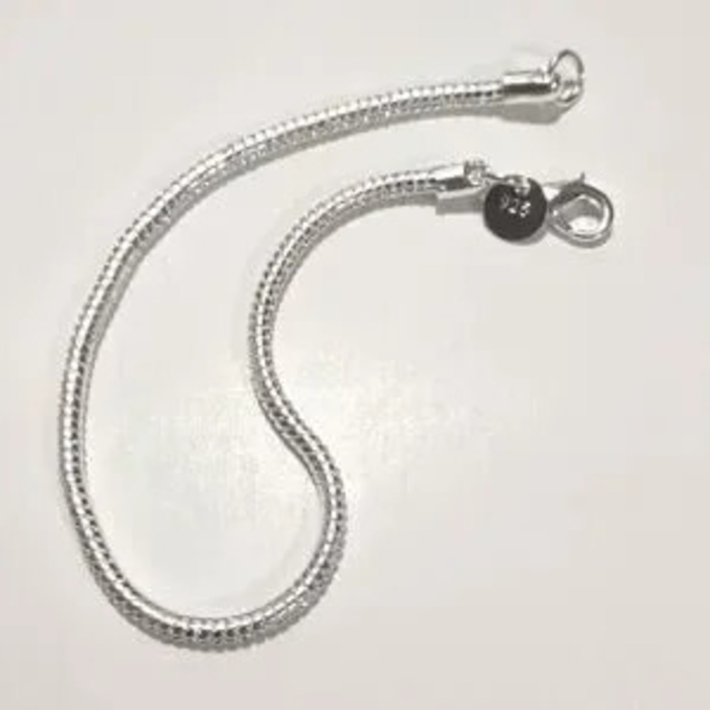 S925 Sterling Silver Rope Style Bracelet Christmas Birthday Valentines Gift New!